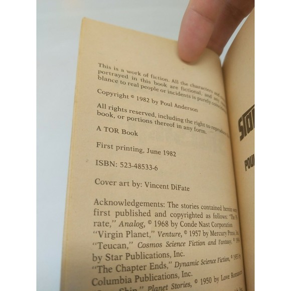 Poul Anderson Starship Psychotechnic League Tor Sci-Fi‎ 1st Print First Edition - Picture 8 of 9